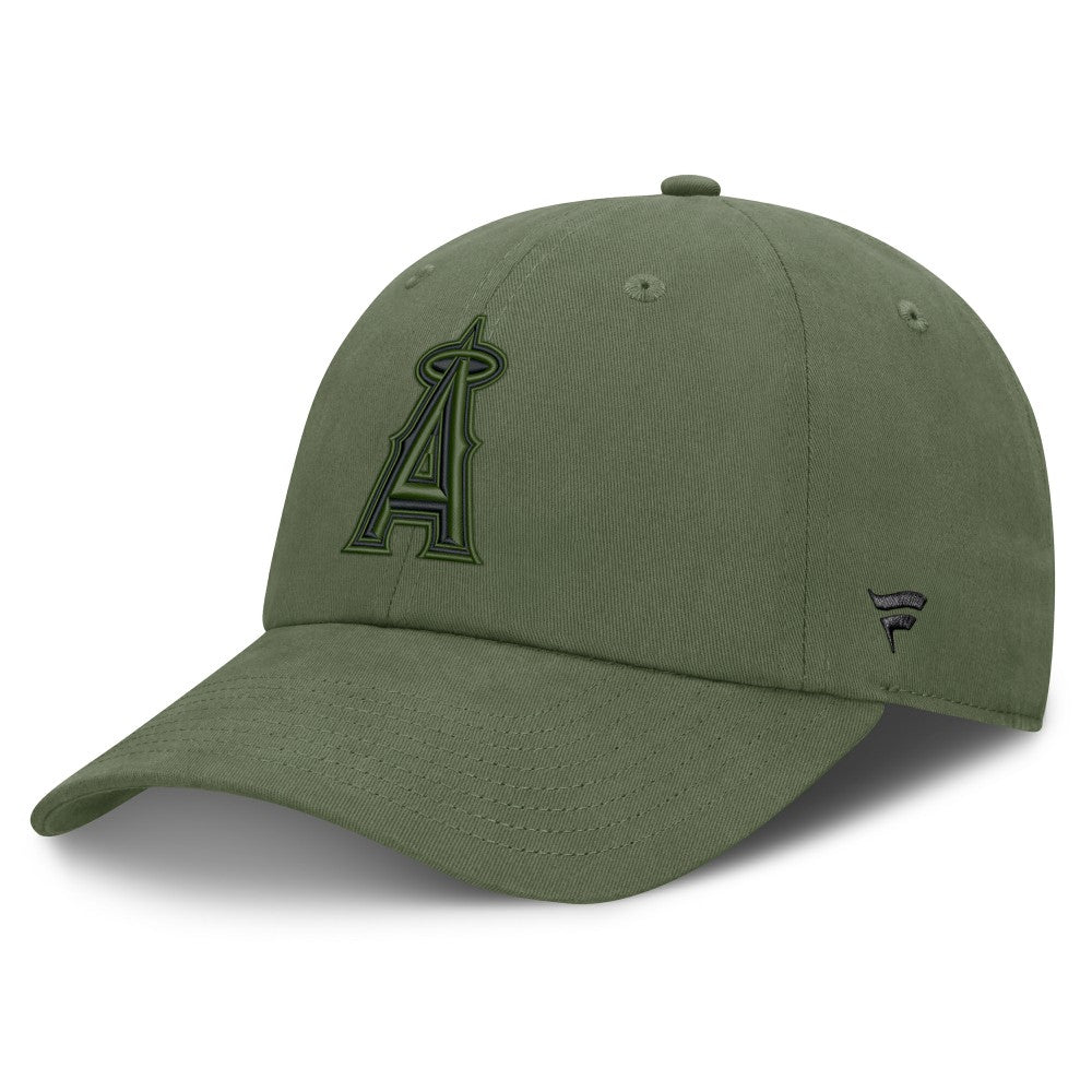 Los Angeles Angels Pine Rider Adjustable Hat Olive