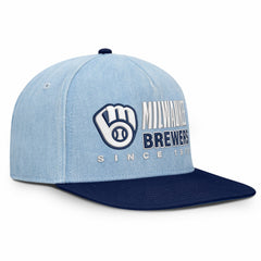 Milwaukee Brewers Twinbill Snapback Hat Denim