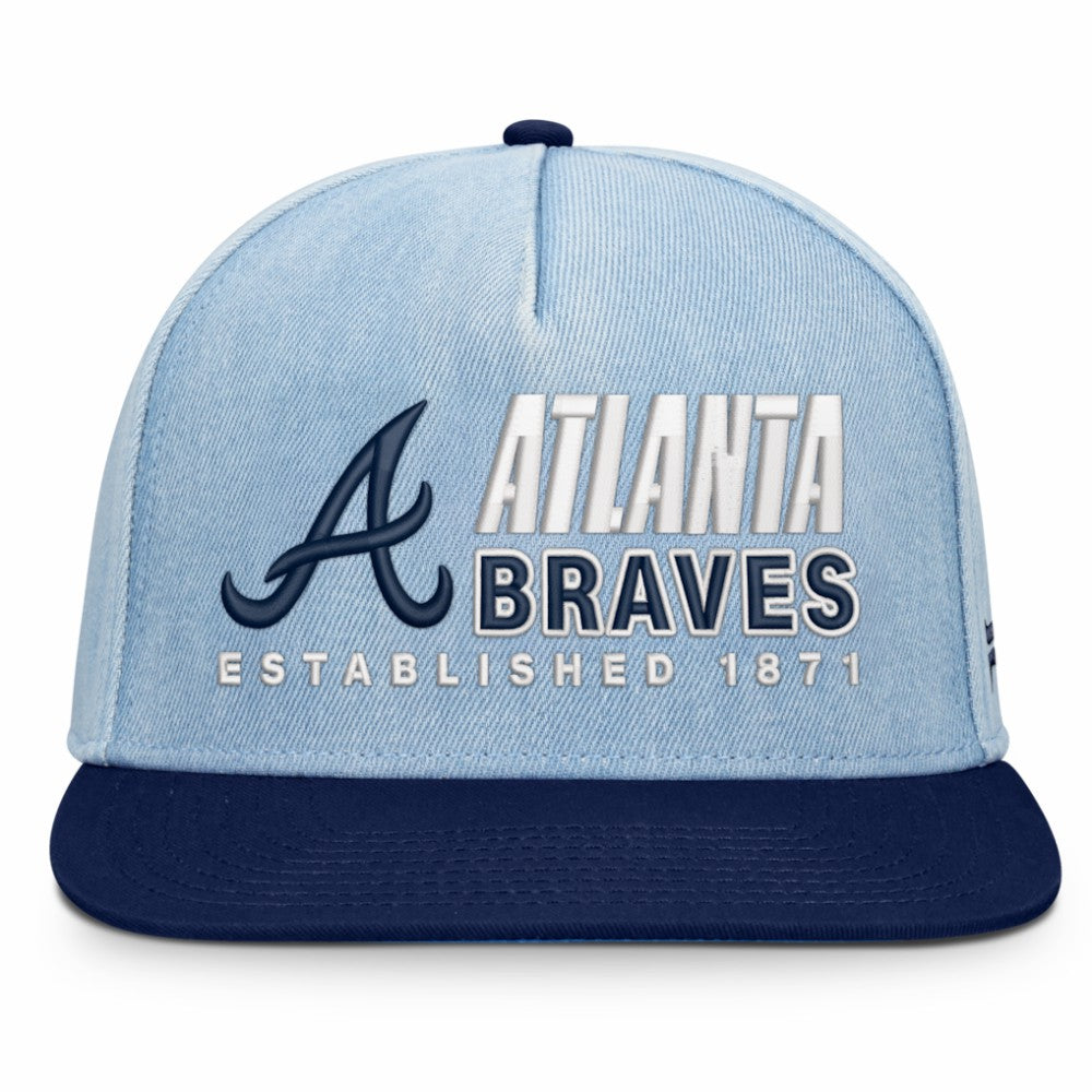 Atlanta Braves Twinbill Snapback Hat Denim