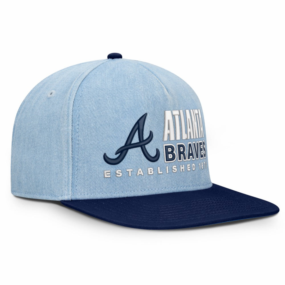 Atlanta Braves Twinbill Snapback Hat Denim