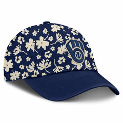 Milwaukee Brewers Women's Blossom Adjustable Hat Navy