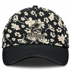 Miami Marlins Women's Blossom Adjustable Hat Black