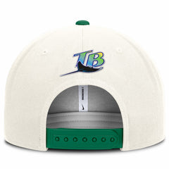 Tampa Bay Rays Cooperstown Pro Dri-FIT Snapback Hat Cream/Green