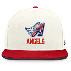 Los Angeles Angels Cooperstown Pro Dri-FIT Snapback Hat Cream/Red