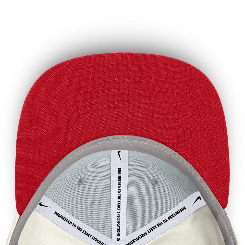 Los Angeles Angels Cooperstown Pro Dri-FIT Snapback Hat Cream/Red