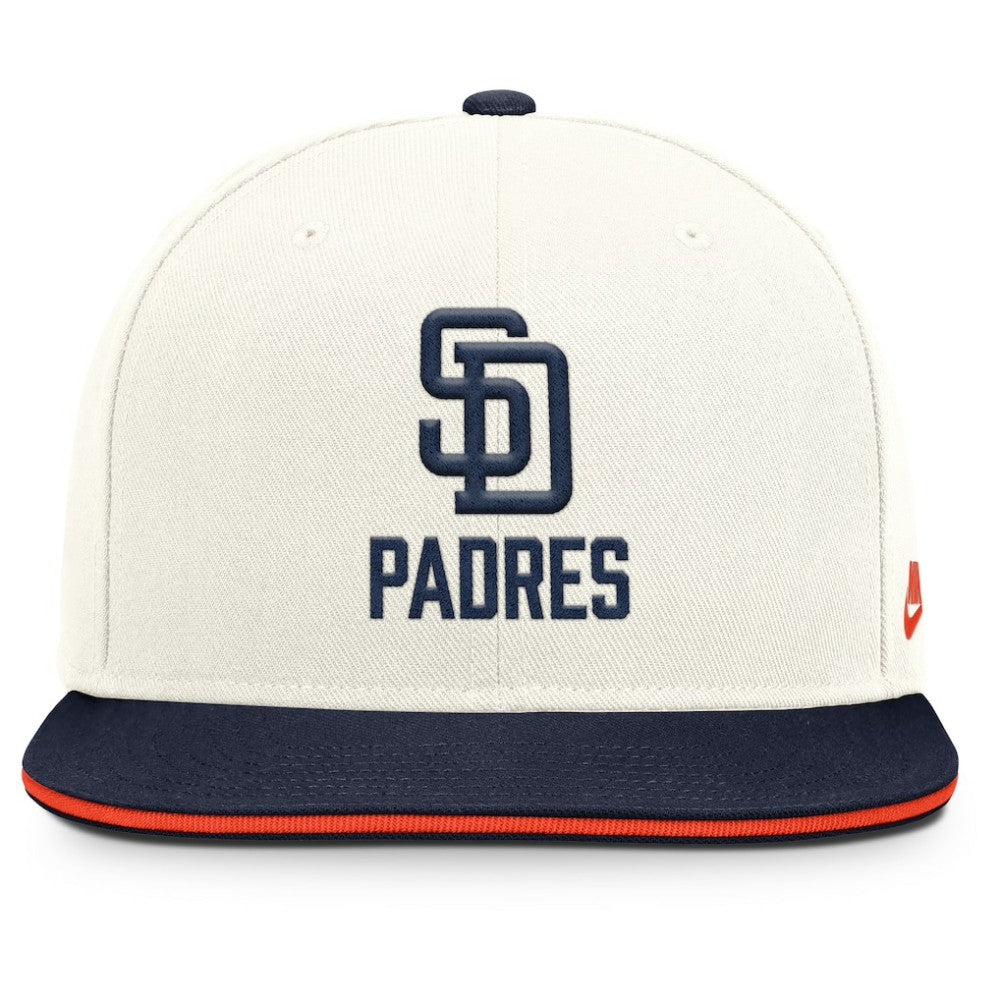 San Diego Padres Cooperstown Pro Dri-FIT Snapback Hat Cream/Navy
