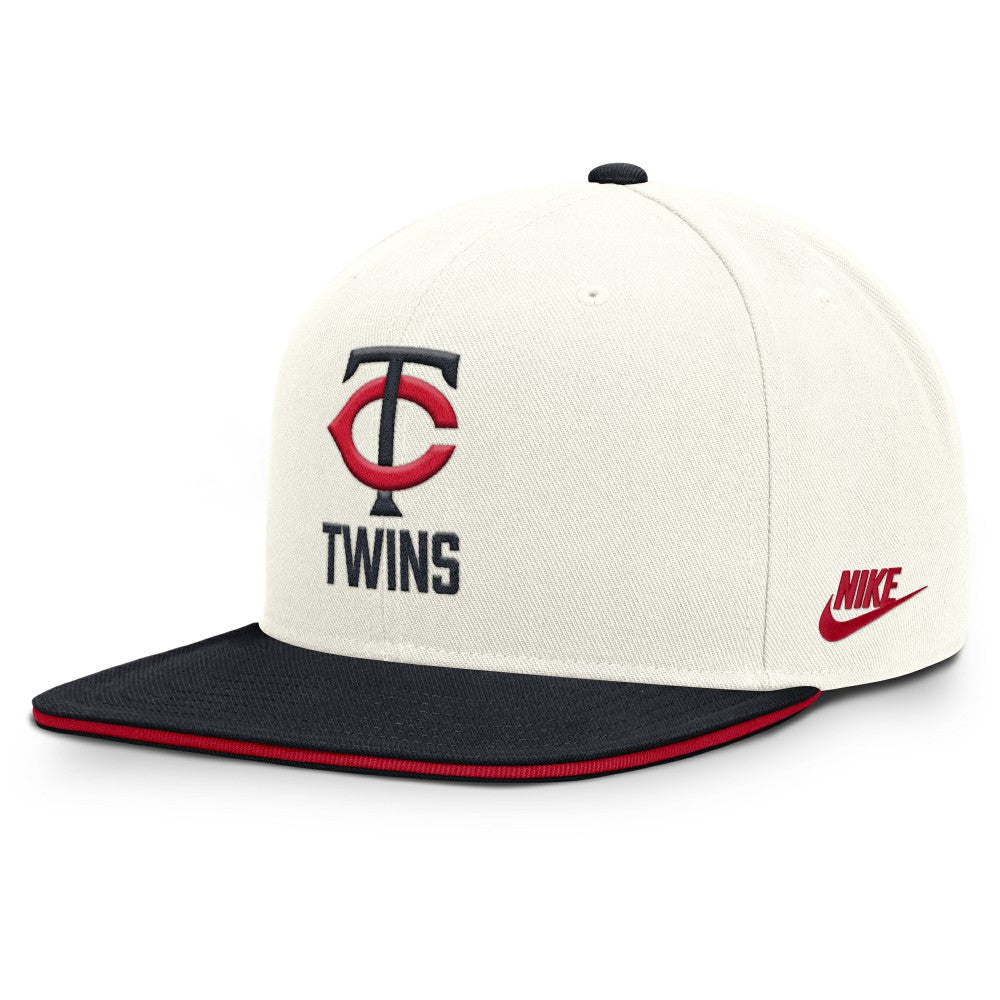 Minnesota Twins Cooperstown Pro Dri-FIT Snapback Hat Cream/Navy