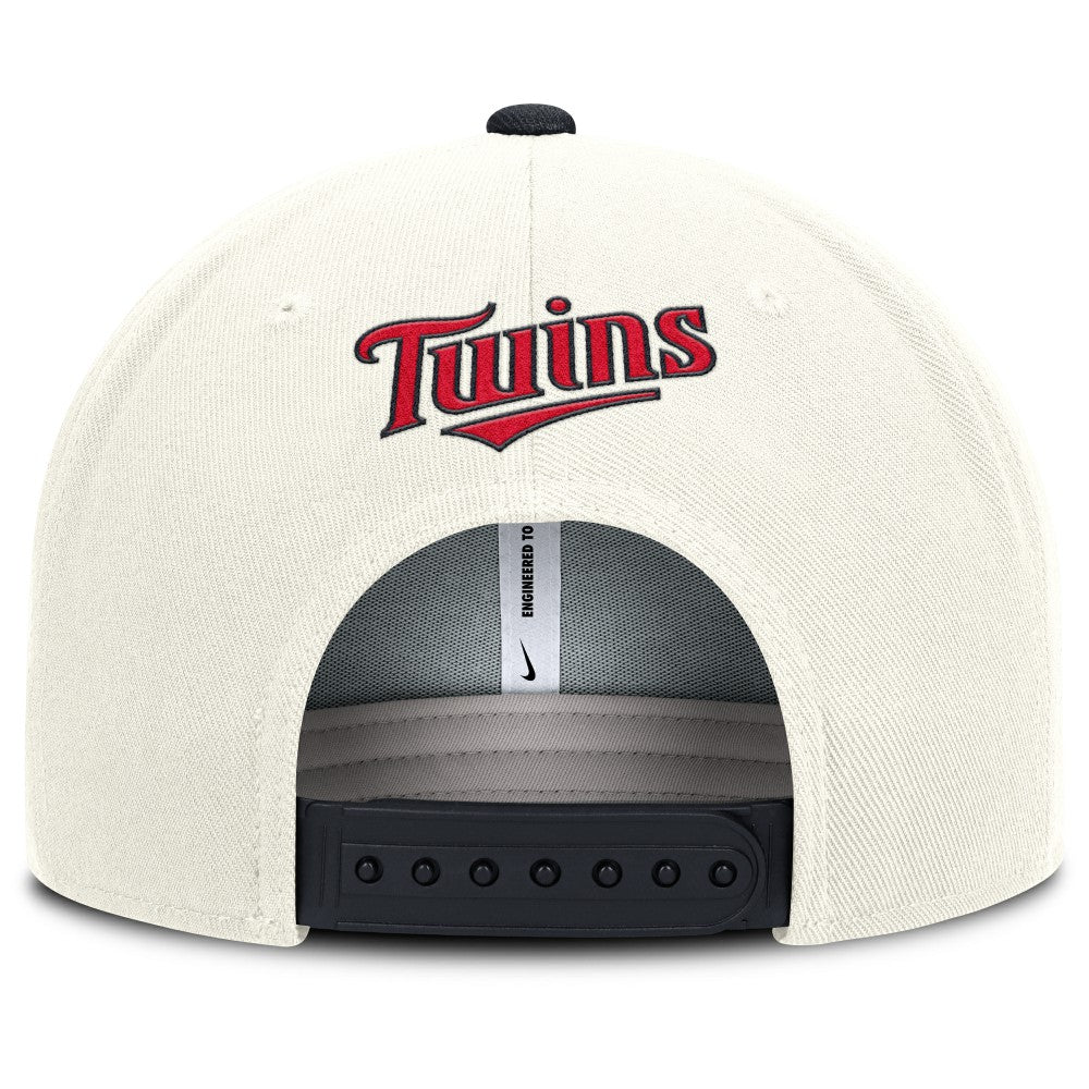 Minnesota Twins Cooperstown Pro Dri-FIT Snapback Hat Cream/Navy