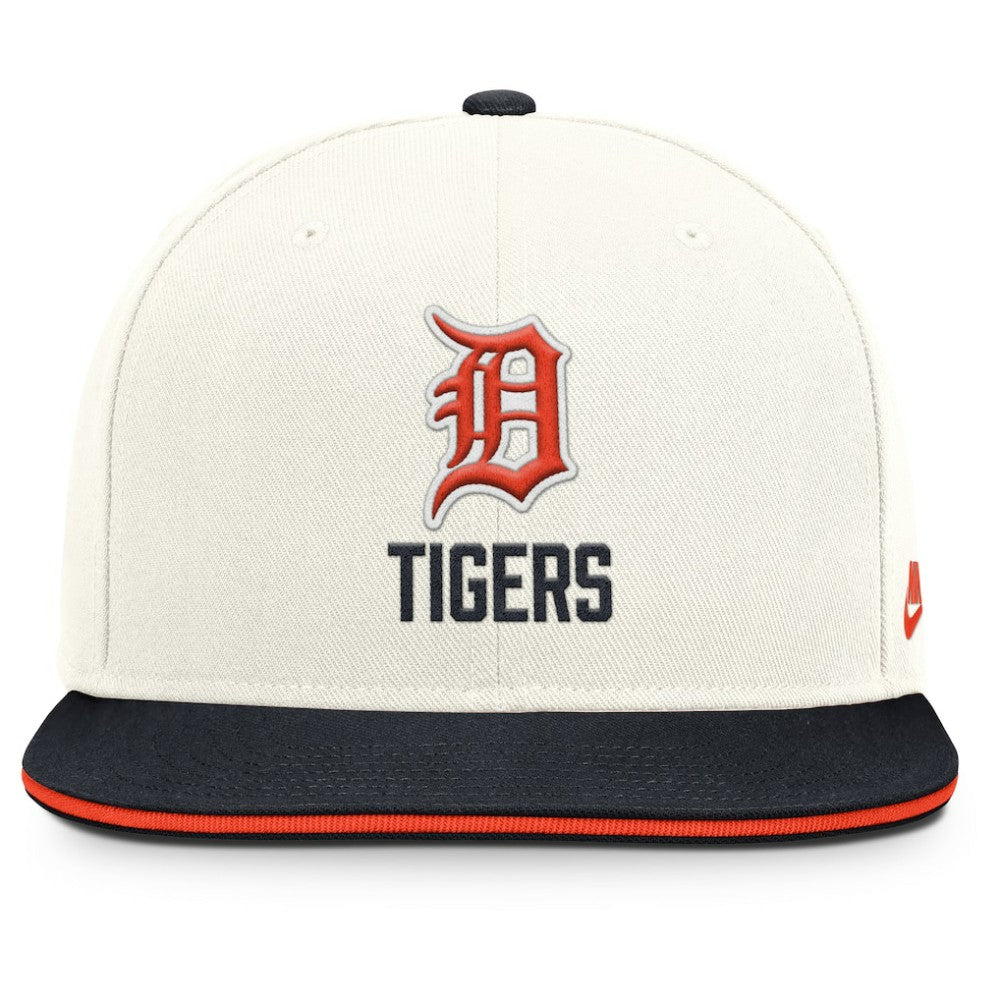 Detroit Tigers Cooperstown Pro Dri-FIT Snapback Hat Cream/Navy