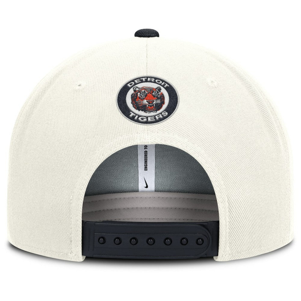 Detroit Tigers Cooperstown Pro Dri-FIT Snapback Hat Cream/Navy