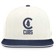 Chicago Cubs Cooperstown Pro Dri-FIT Snapback Hat Cream/Navy