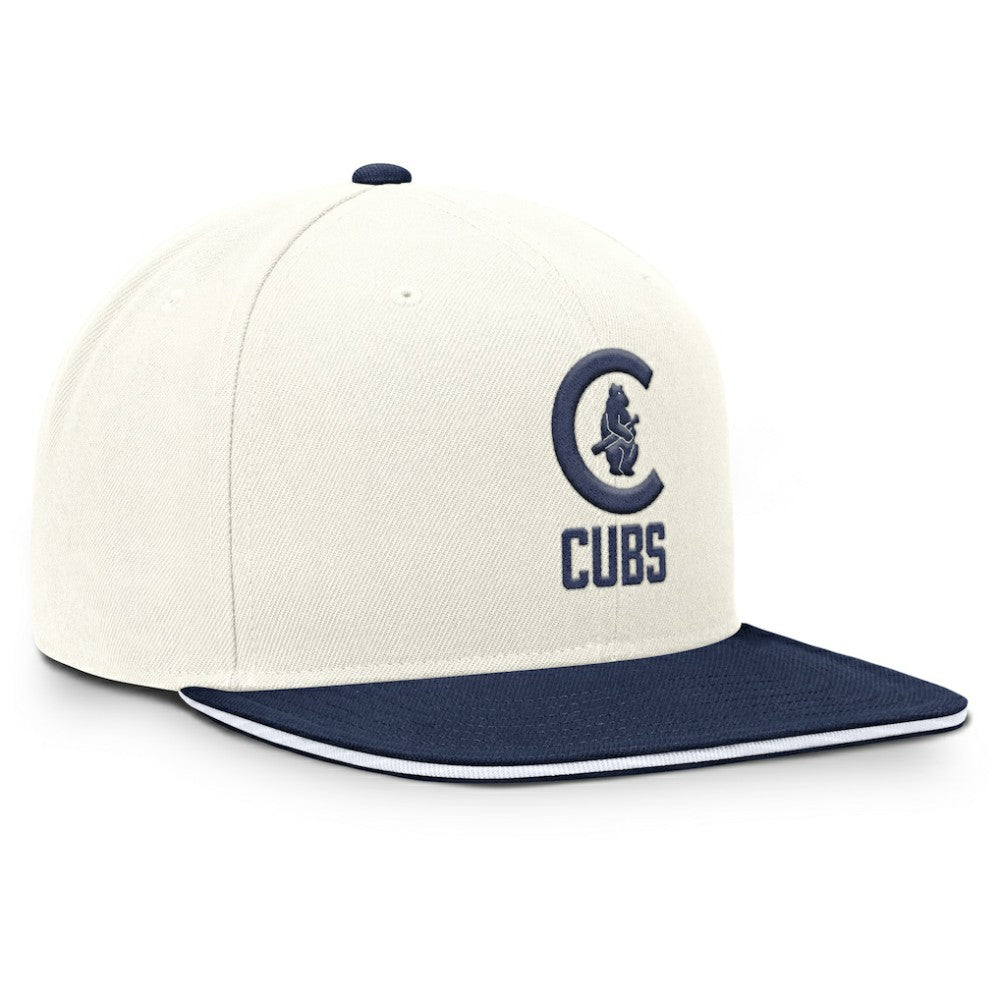 Chicago Cubs Cooperstown Pro Dri-FIT Snapback Hat Cream/Navy