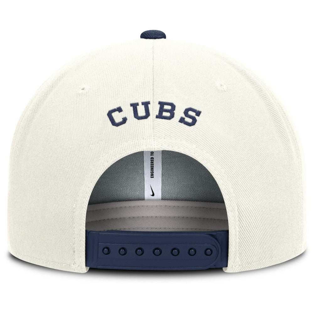 Chicago Cubs Cooperstown Pro Dri-FIT Snapback Hat Cream/Navy