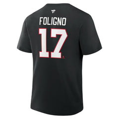 Nick Foligno Chicago Blackhawks Fanatics Authentic Stack Name & Number T-Shirt - Black T-shirts