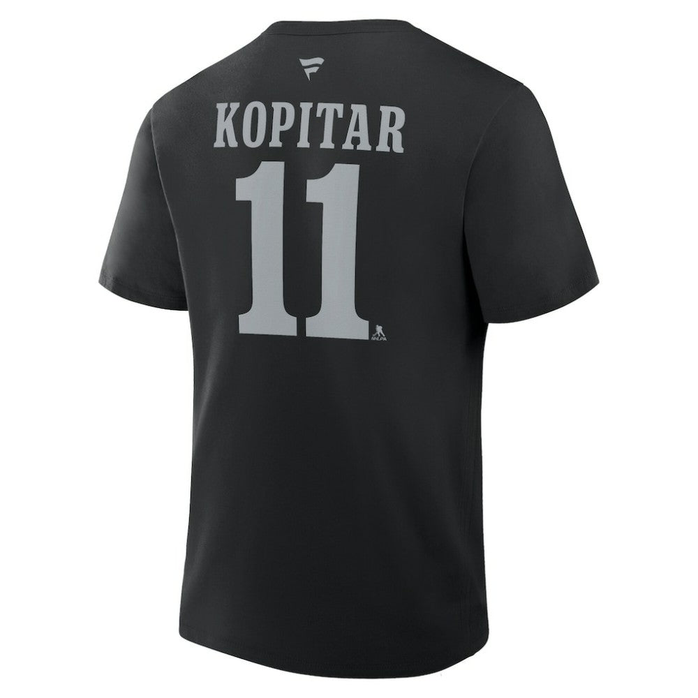 Anze Kopitar Los Angeles Kings Fanatics Authentic Stack Name & Number T-Shirt - Black T-shirts