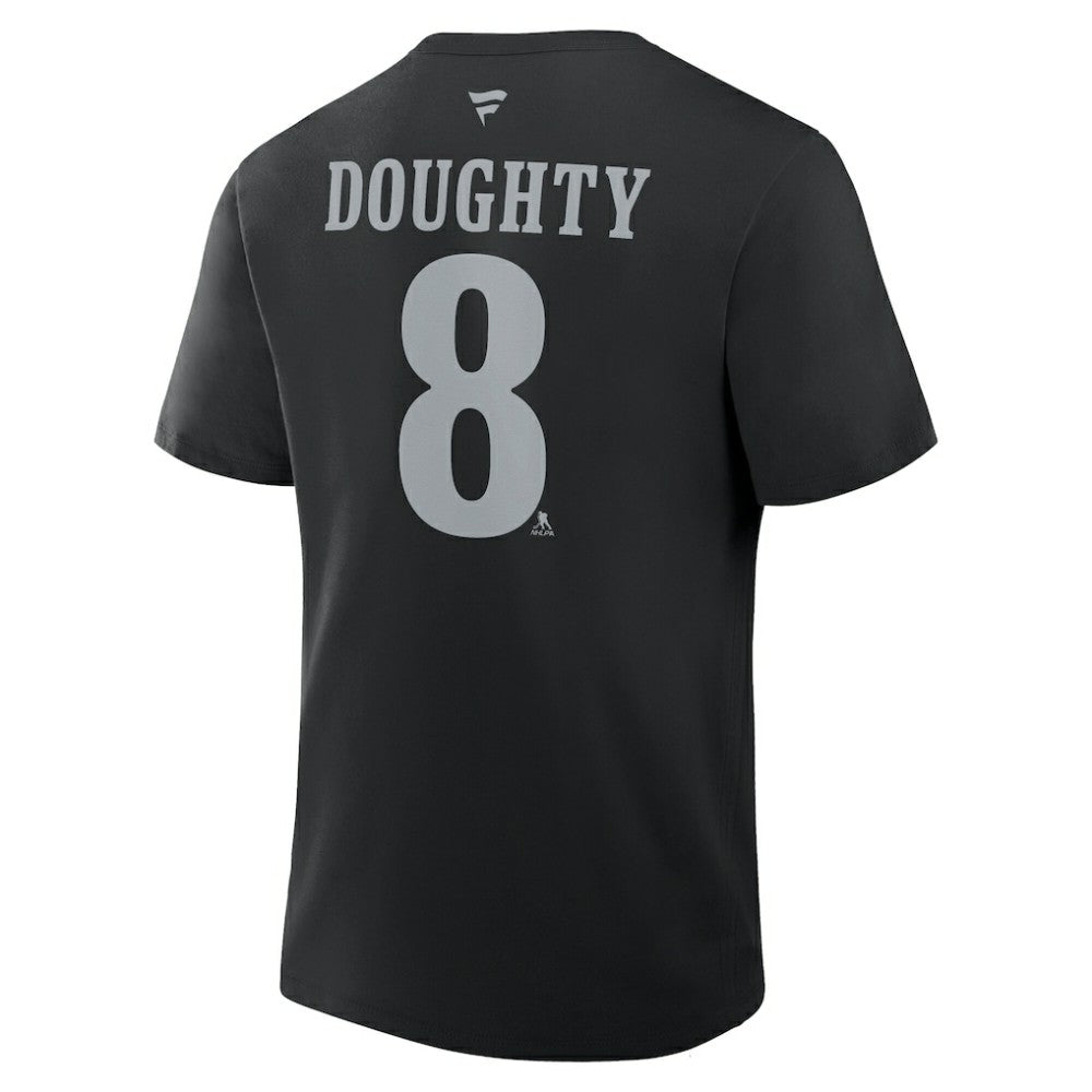 Drew Doughty Los Angeles Kings Fanatics Authentic Stack Name & Number T-Shirt - Black T-shirts