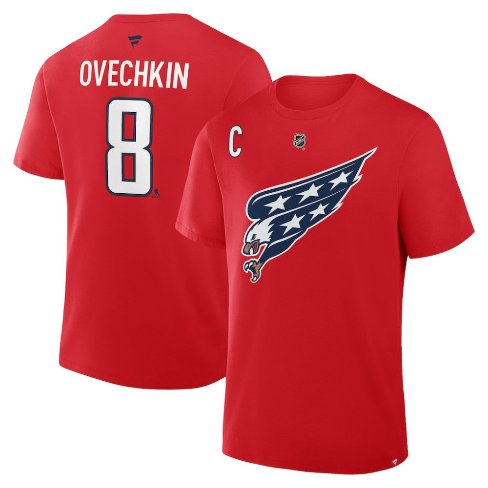 Alexander Ovechkin Washington Capitals Fanatics Authentic Stack Name & Number T-Shirt - Red T-shirts