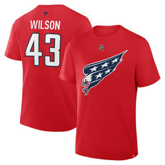 Tom Wilson Washington Capitals Fanatics Authentic Stack Name & Number T-Shirt - Red T-shirts