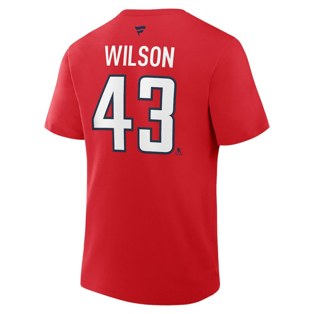 Tom Wilson Washington Capitals Fanatics Authentic Stack Name & Number T-Shirt - Red T-shirts