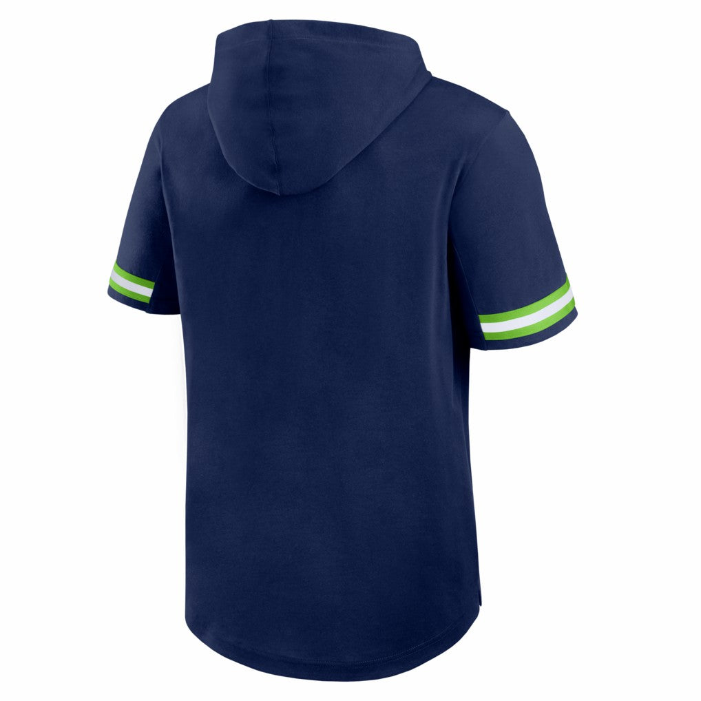 Seattle Seahawks Optimal Play Short Sleeve Hooded T-Shirt - College Navy discount