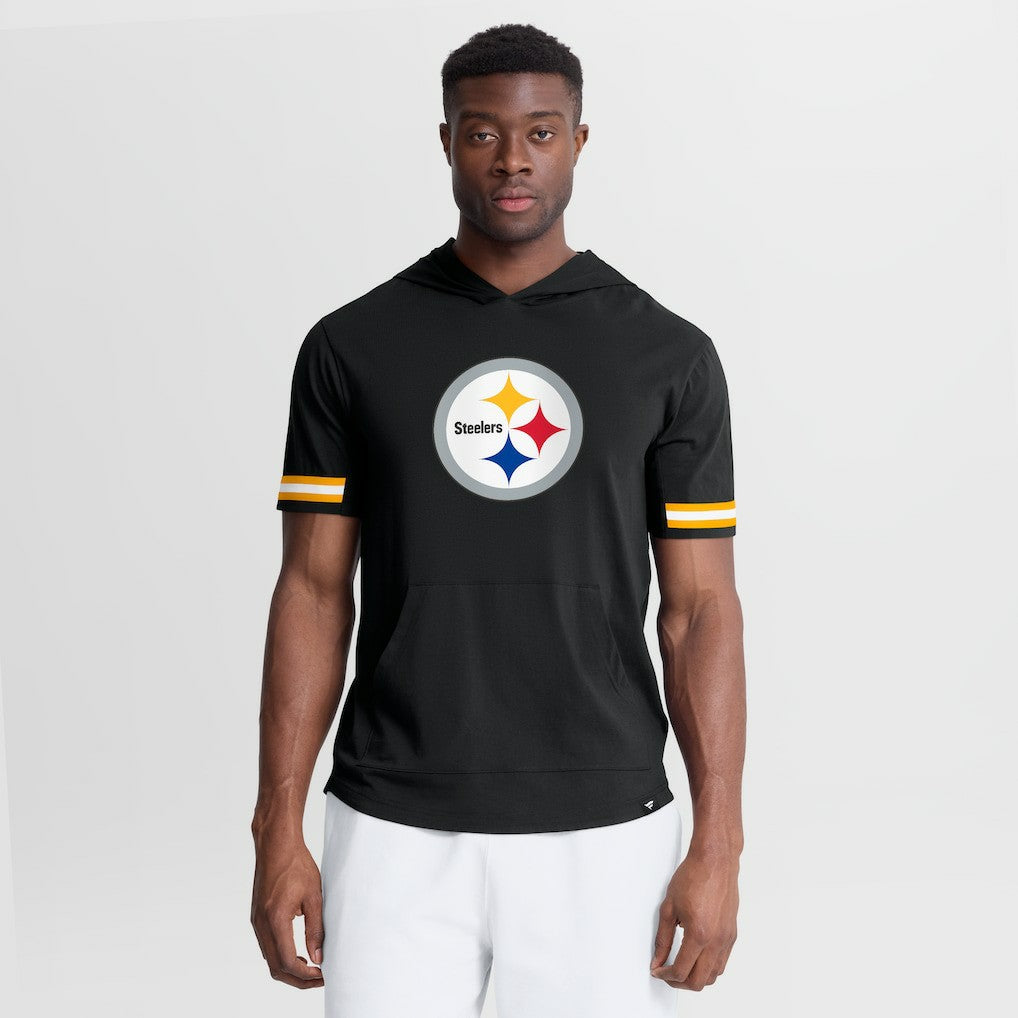 Pittsburgh Steelers Optimal Play Short Sleeve Hooded T-Shirt - Black outlet