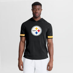 Pittsburgh Steelers Optimal Play Short Sleeve Hooded T-Shirt - Black outlet