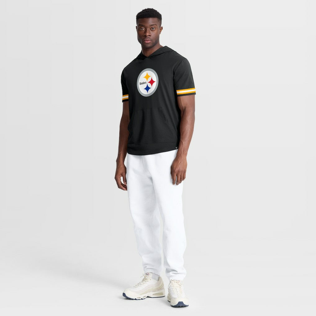Pittsburgh Steelers Optimal Play Short Sleeve Hooded T-Shirt - Black outlet