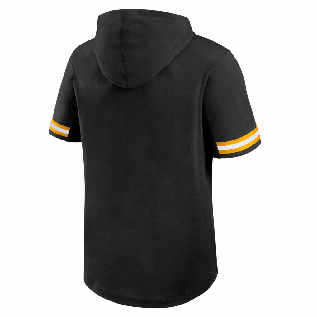 Pittsburgh Steelers Optimal Play Short Sleeve Hooded T-Shirt - Black outlet