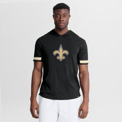 New Orleans Saints Optimal Play Short Sleeve Hooded T-Shirt - Black for sale
