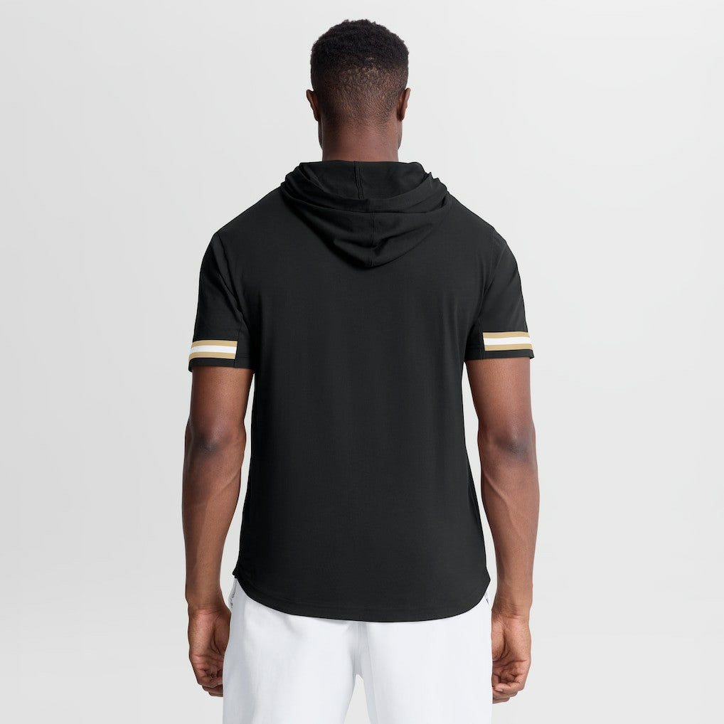 New Orleans Saints Optimal Play Short Sleeve Hooded T-Shirt - Black for sale
