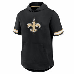New Orleans Saints Optimal Play Short Sleeve Hooded T-Shirt - Black for sale