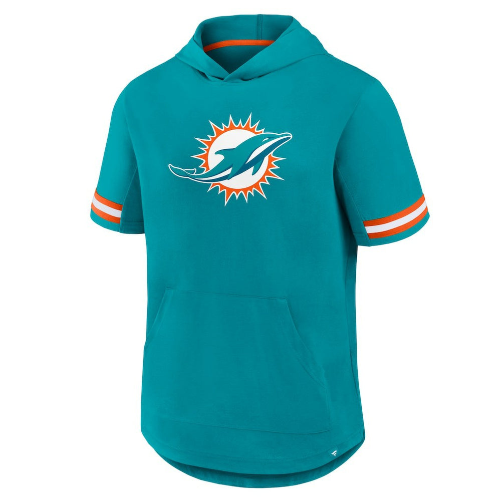 Miami Dolphins Optimal Play Short Sleeve Hooded T-Shirt - Aqua discount