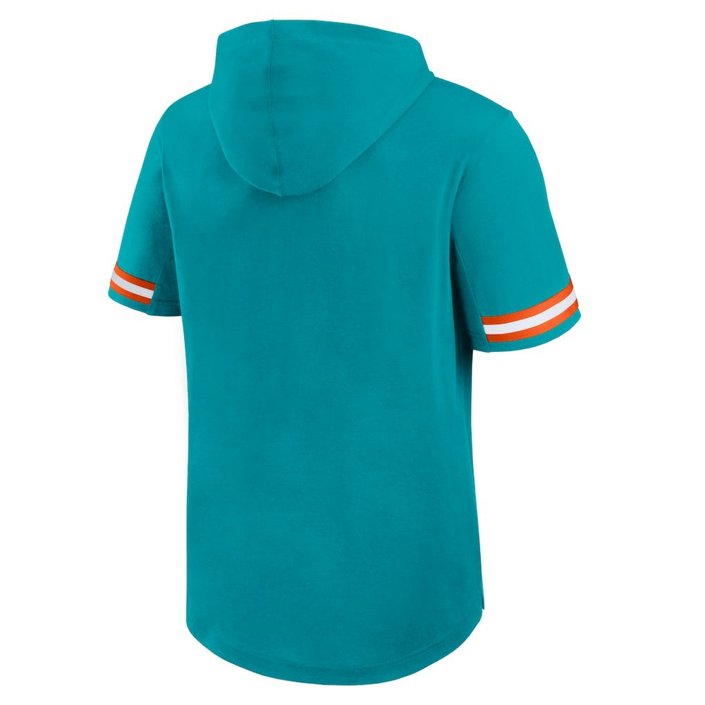 Miami Dolphins Optimal Play Short Sleeve Hooded T-Shirt - Aqua discount