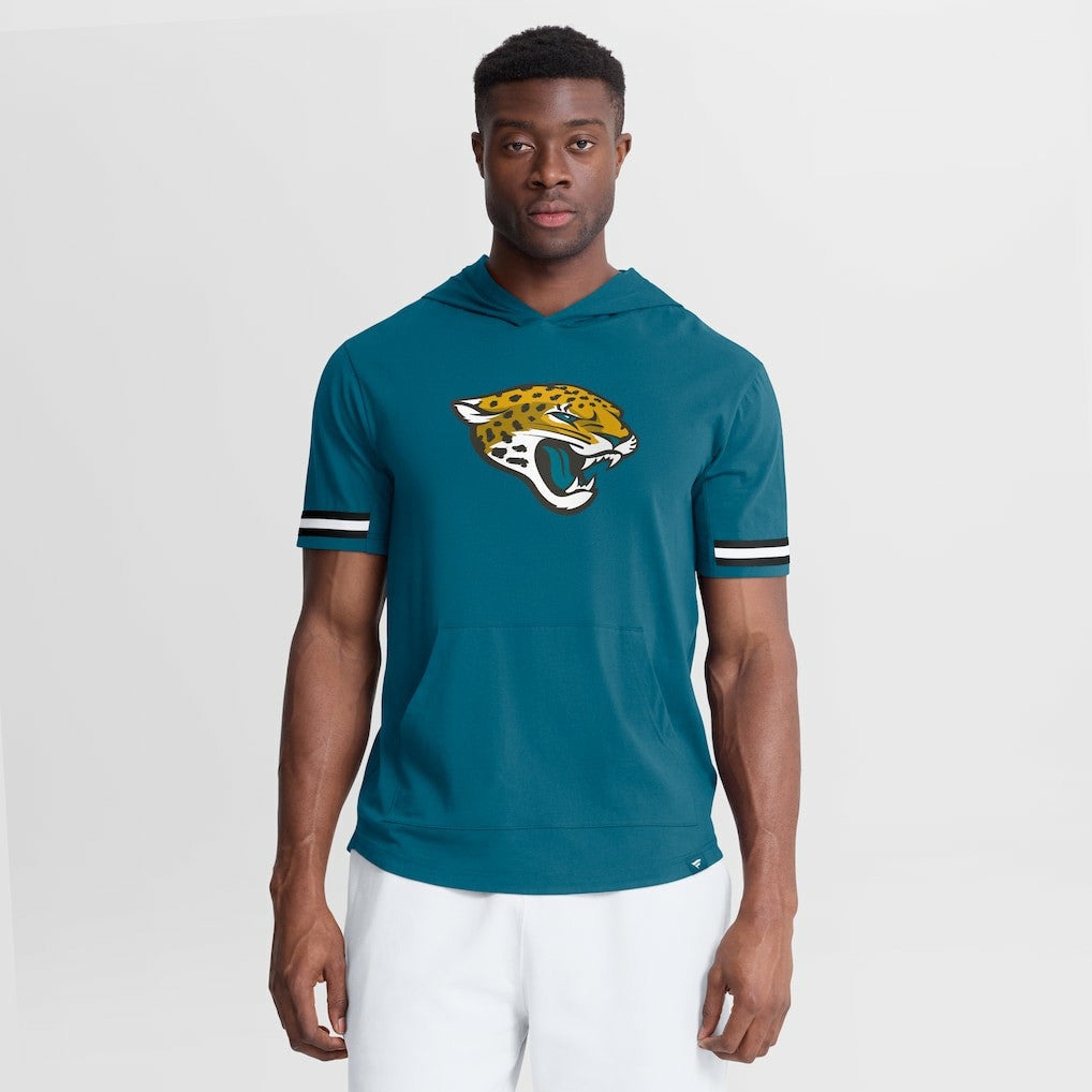 Jacksonville Jaguars Optimal Play Short Sleeve Hooded T-Shirt - Teal cheap