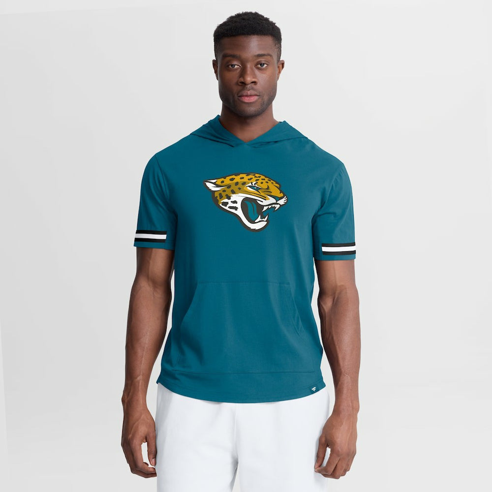 Jacksonville Jaguars Optimal Play Short Sleeve Hooded T-Shirt - Teal cheap