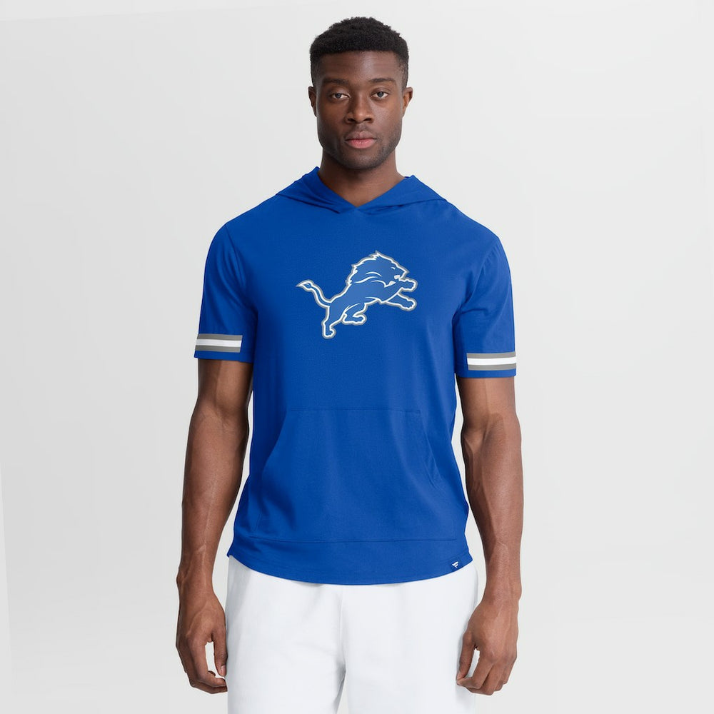 Detroit Lions Optimal Play Short Sleeve Hooded T-Shirt - Blue discount