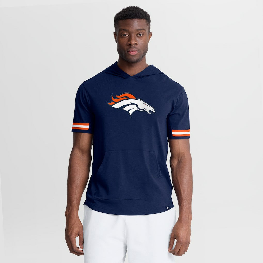 Denver Broncos Optimal Play Short Sleeve Hooded T-Shirt - Navy cheap