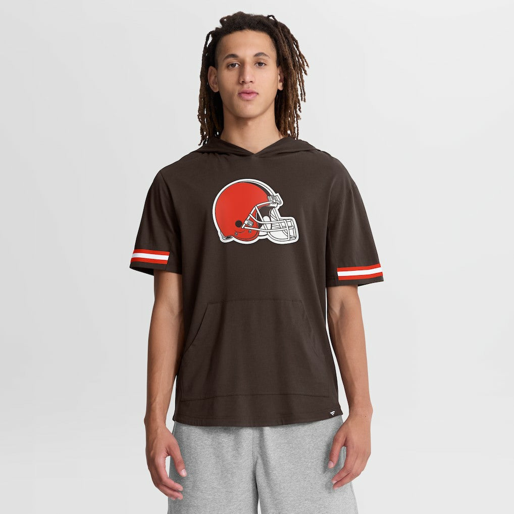 Cleveland Browns Optimal Play Short Sleeve Hooded T-Shirt - Brown sale