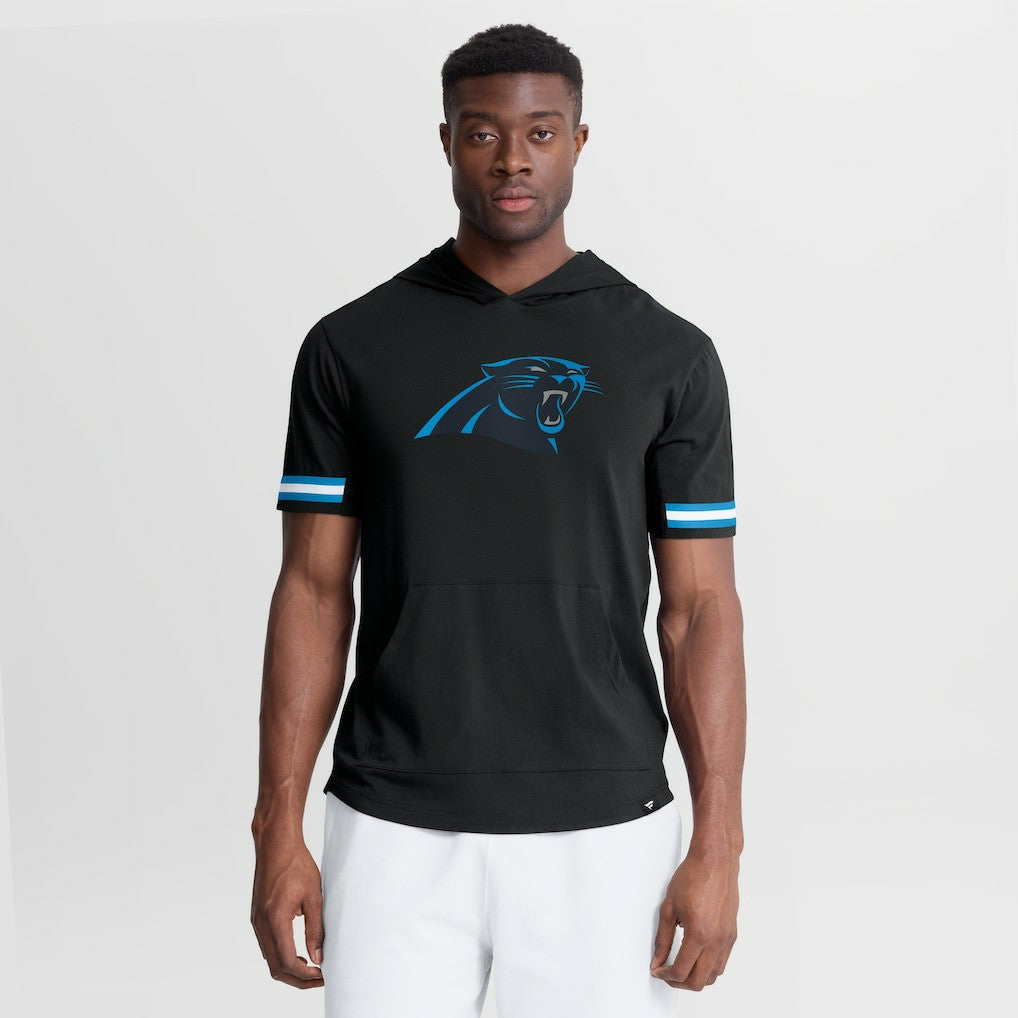 Carolina Panthers Optimal Play Short Sleeve Hooded T-Shirt - Black discount