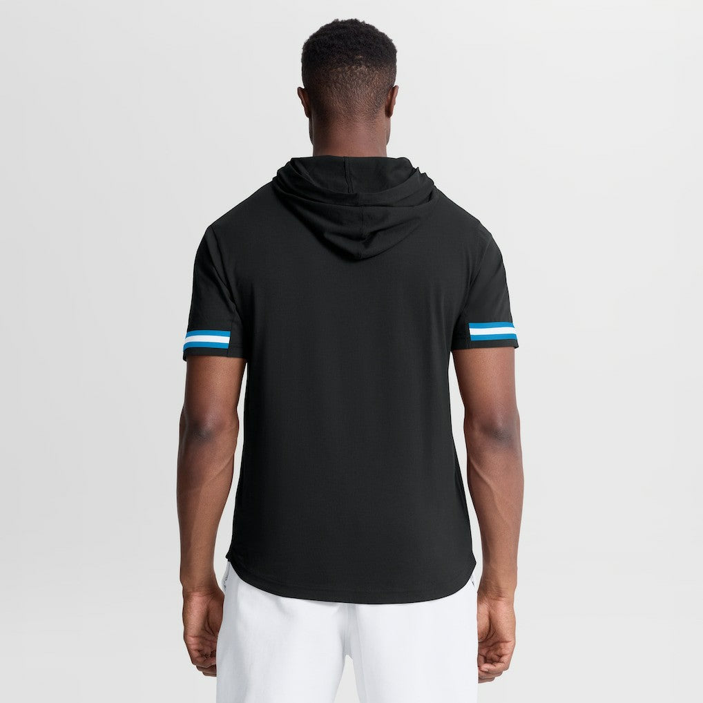 Carolina Panthers Optimal Play Short Sleeve Hooded T-Shirt - Black discount