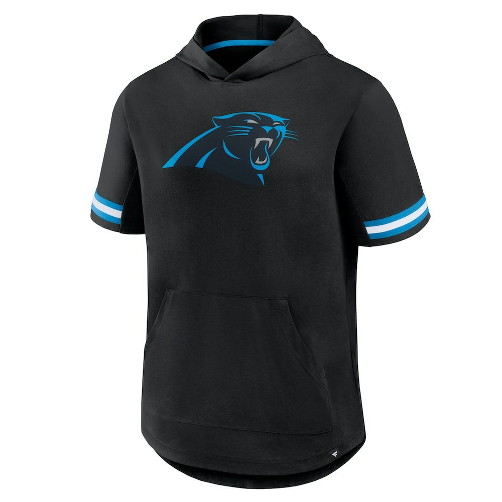 Carolina Panthers Optimal Play Short Sleeve Hooded T-Shirt - Black discount
