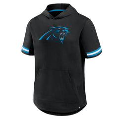 Carolina Panthers Optimal Play Short Sleeve Hooded T-Shirt - Black discount