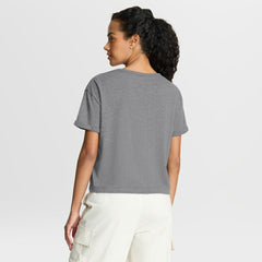 Buffalo Bills Women's Overplayed Tribute Tri-Blend Boxy T-Shirt - Heather Gray outlet