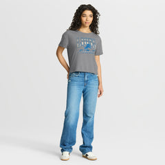 Detroit Lions Women's Overplayed Tribute Tri-Blend Boxy T-Shirt - Heather Gray online
