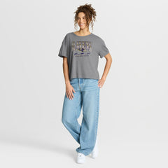 Baltimore Ravens Women's Overplayed Tribute Tri-Blend Boxy T-Shirt - Heather Gray discount