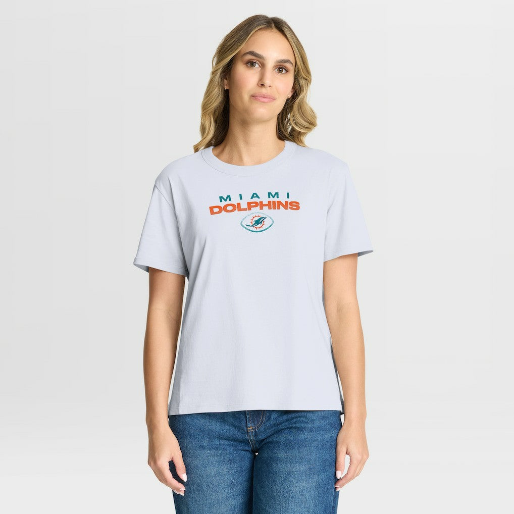 Miami Dolphins Women's Fade Legacy T-Shirt - White cheap
