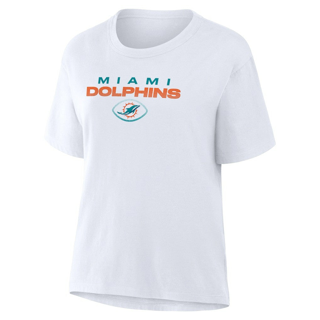 Miami Dolphins Women's Fade Legacy T-Shirt - White cheap
