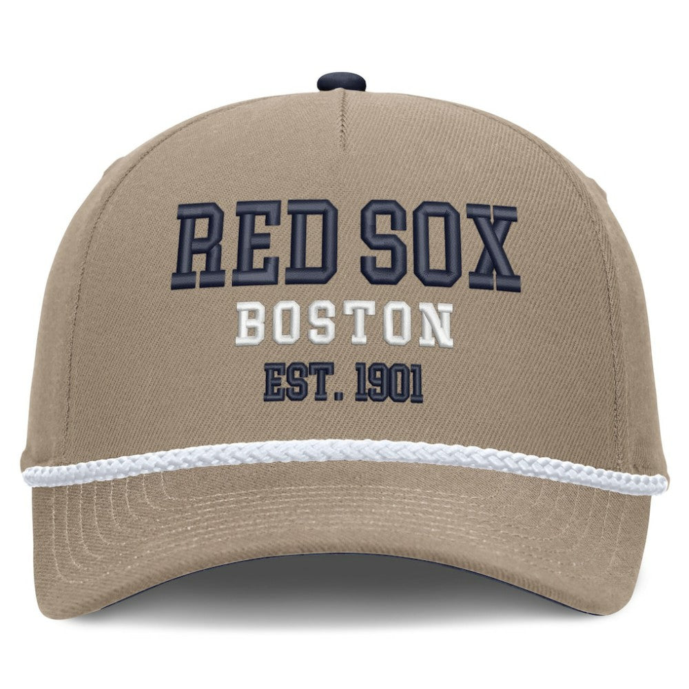 Boston Red Sox Father's Day Rope Rise Adjustable Hat Khaki