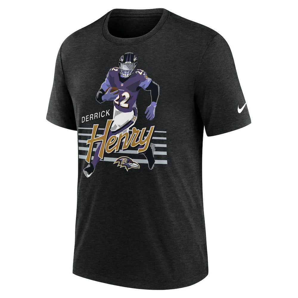 Derrick Henry Baltimore Ravens Player Graphic T-Shirt - Heather Black on sale