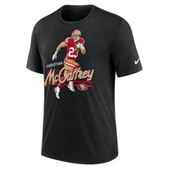 Christian McCaffrey San Francisco 49ers Player Graphic T-Shirt - Heather Black cheap